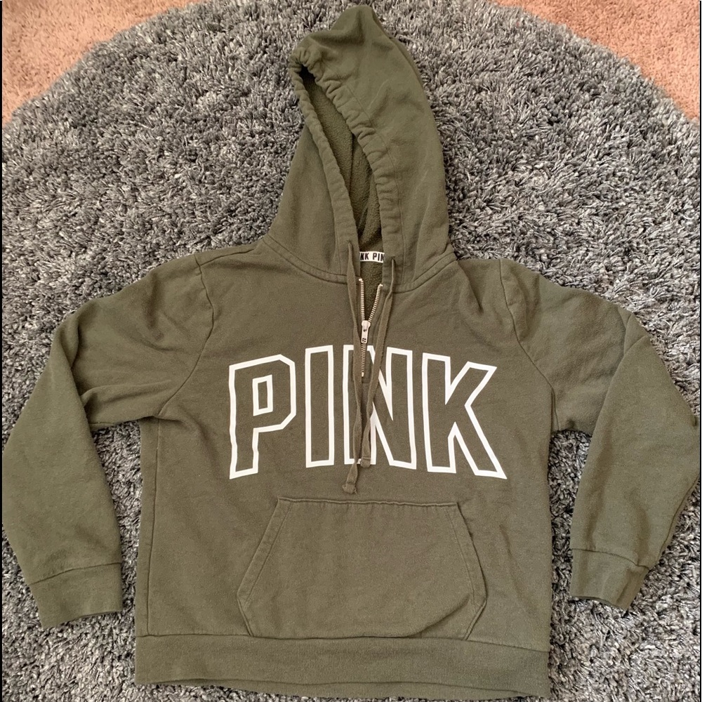 Pink Victoria Secret Quarter Zip Hoodie